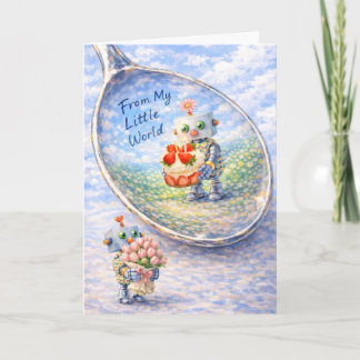 Carte d'anniversaire de robot fantaisiste