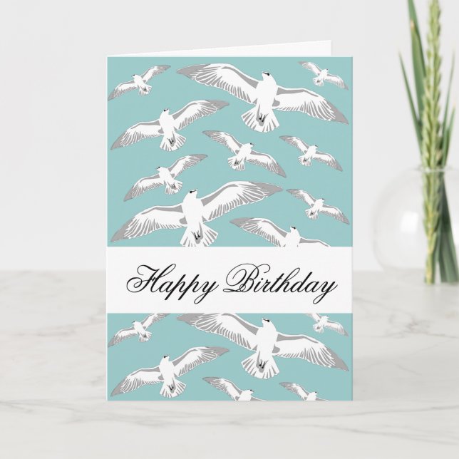 Carte d'anniversaire de Seaguls Galore (Devant)