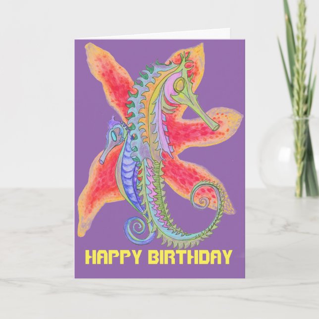 Carte d'anniversaire de Seahorse (Devant)