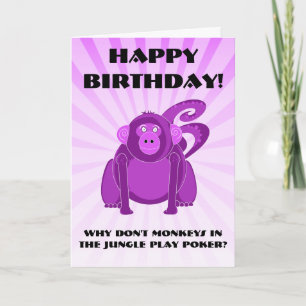 Carte d'anniversaire de singe