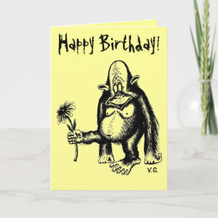 Carte d'anniversaire de singe drôle