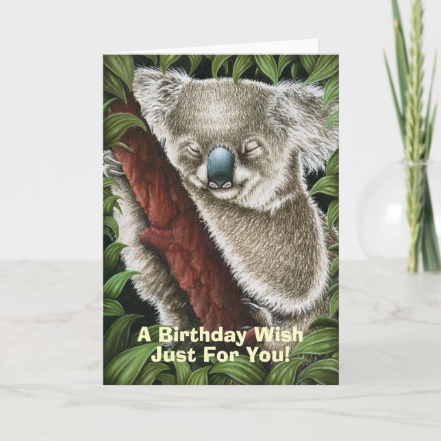 Carte d'anniversaire de Sleeping Koala (Devant)