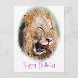 Carte d'anniversaire de Smile lion