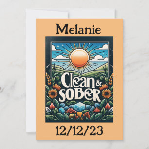 Carte d'anniversaire de Sober personnalisée