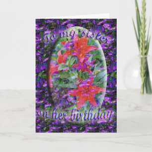 Carte d'anniversaire de soeur