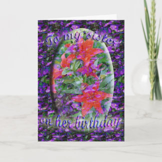 Carte d'anniversaire de soeur