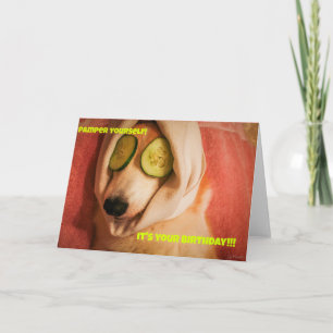 Carte d'anniversaire de spa Corgi