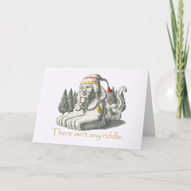 Carte d'anniversaire de sphinx (Devant)
