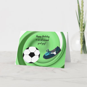 Carte d'anniversaire de sport de football pour un