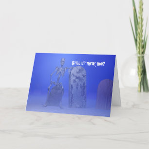 Carte d'anniversaire de squelette