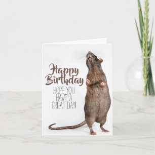 Carte d'anniversaire de stretchy Rat