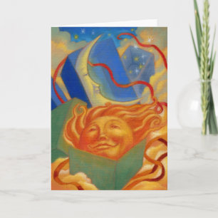 Carte d'anniversaire de Sun et de lune