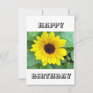 Carte d'anniversaire de Sunflower