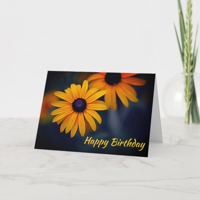 Carte d'anniversaire de Susan Garden Jardin jaune  (Devant)