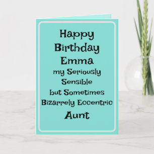 Carte d'anniversaire de tante Funny