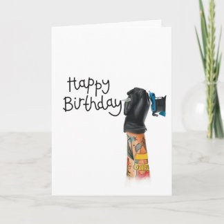 Carte d'anniversaire de tatouage