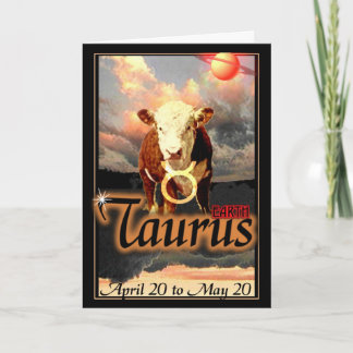 Carte d'anniversaire de Taureau