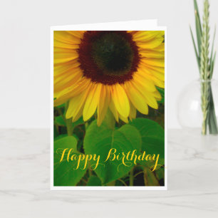 Carte d'anniversaire de tournesol