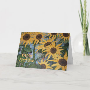 Carte d'anniversaire de tournesol