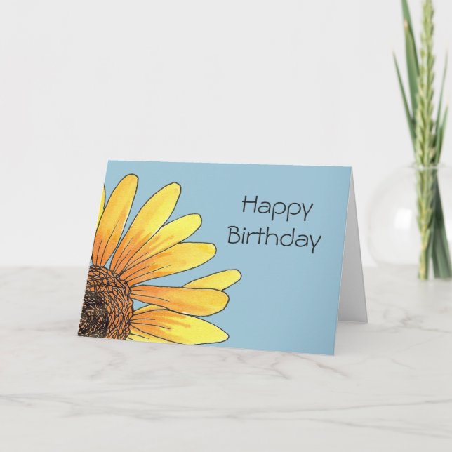 Carte d'anniversaire de tournesol (Devant)