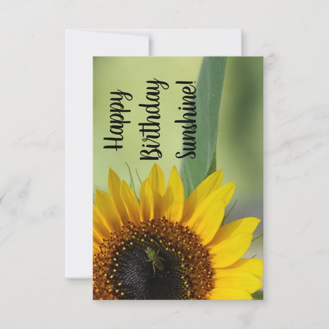 Carte d'anniversaire de tournesol (Devant)