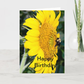 Carte d'anniversaire de tournesol