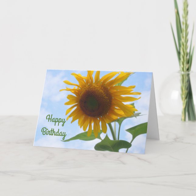 Carte d'anniversaire de tournesol (Devant)