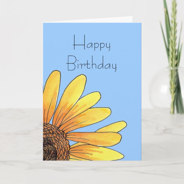 Carte d'anniversaire de tournesol (Devant)