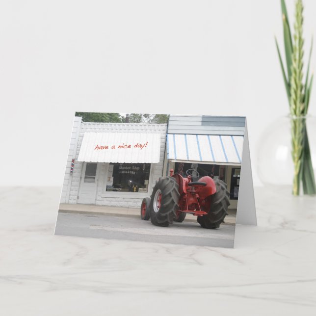 Carte d'anniversaire de tracteur (Devant)