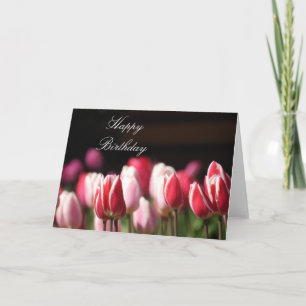 Carte d'anniversaire de tulipes ou de voeux. Perso