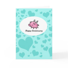 Carte d'anniversaire de vol de porc