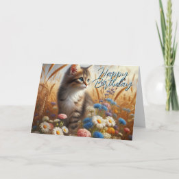 Carte d'anniversaire de votre chat 