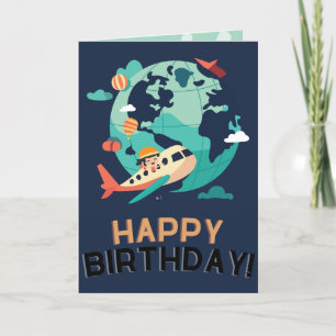 Carte d'anniversaire de voyage d'aventure