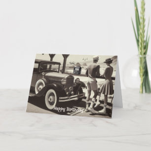 Carte d'anniversaire de voyage sur la route de sty