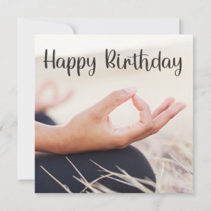 Carte d'anniversaire de yoga pour les amateurs de 