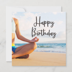 Carte d'anniversaire de yoga pour les amateurs de 