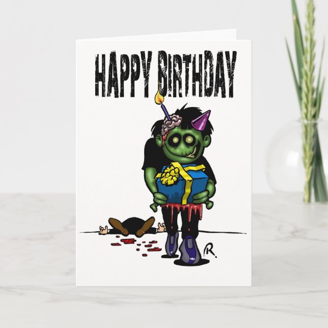 Carte d'anniversaire de zombi (Devant)