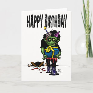 Carte d'anniversaire de zombi