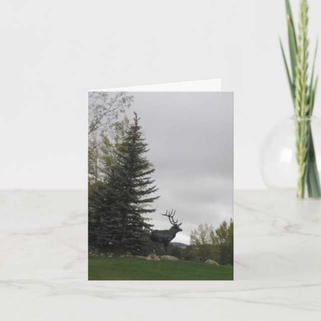 Carte d'anniversaire d'élans (Devant)