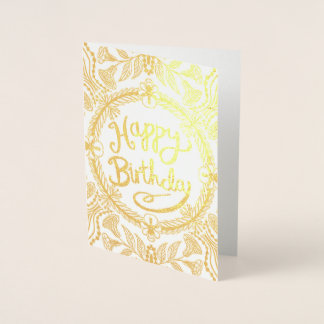 Carte d'anniversaire d'enfant doré personnalisée a