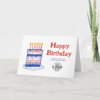 Carte d'anniversaire d'entreprise Fun Simple Gâtea
