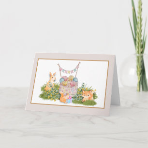 Carte d'anniversaire des animaux des bois