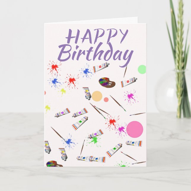 Carte d'anniversaire des artistes (Devant)