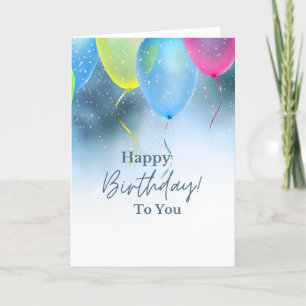 Carte d'anniversaire des ballons