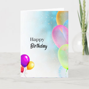 Carte d'anniversaire des ballons
