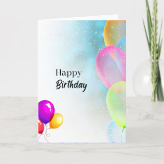 Carte d'anniversaire des ballons