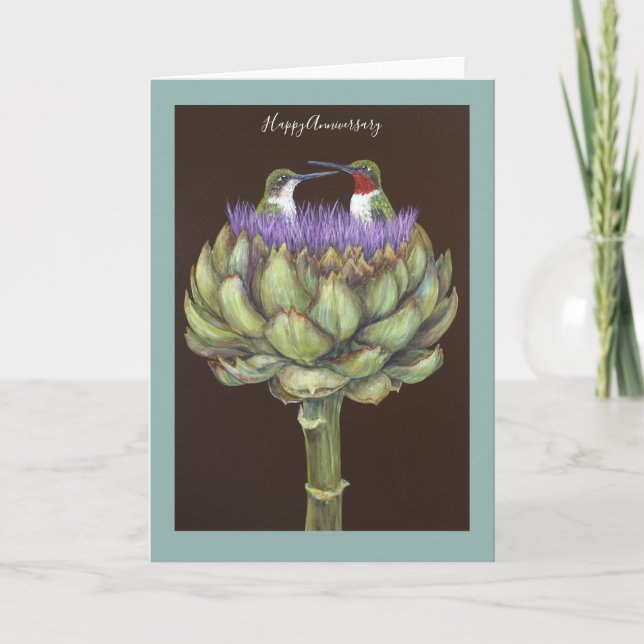 Carte d'anniversaire des colibris (Devant)