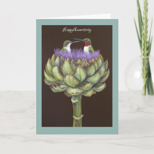 Carte d'anniversaire des colibris