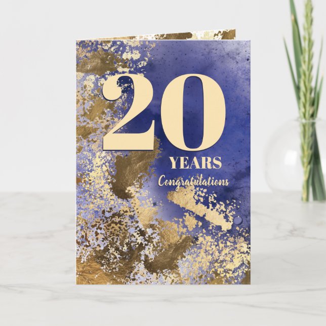 Carte d'anniversaire des employés de Faux Gold (Devant)