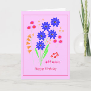 Carte d'anniversaire des fleurs